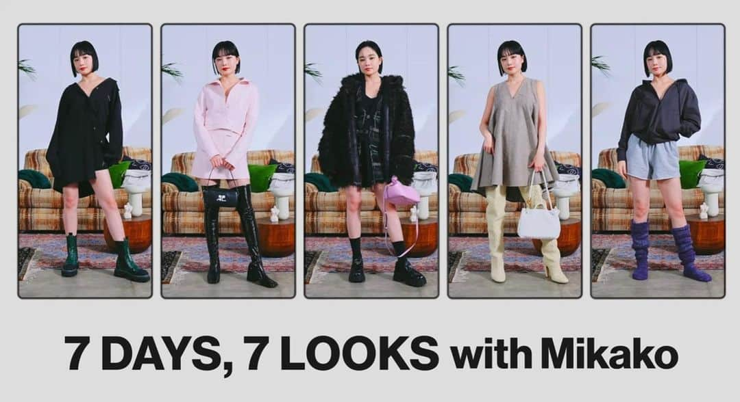 Mikako のインスタグラム：「❤︎ @voguejapan 7 Days, 7 Looks」