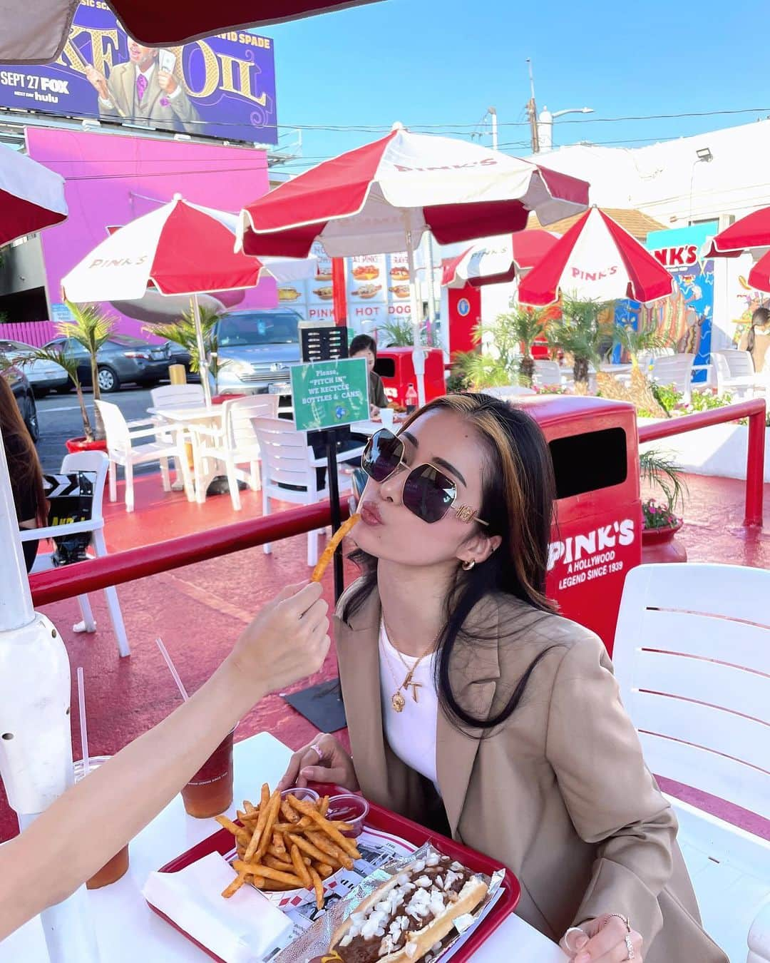 葉月蓮さんのインスタグラム写真 - (葉月蓮Instagram)「💞💞💞 PINK'S and Melrose Avenue   #pinks #melrose #losangeles #海外旅行」10月25日 18時05分 - hazuki_ren_