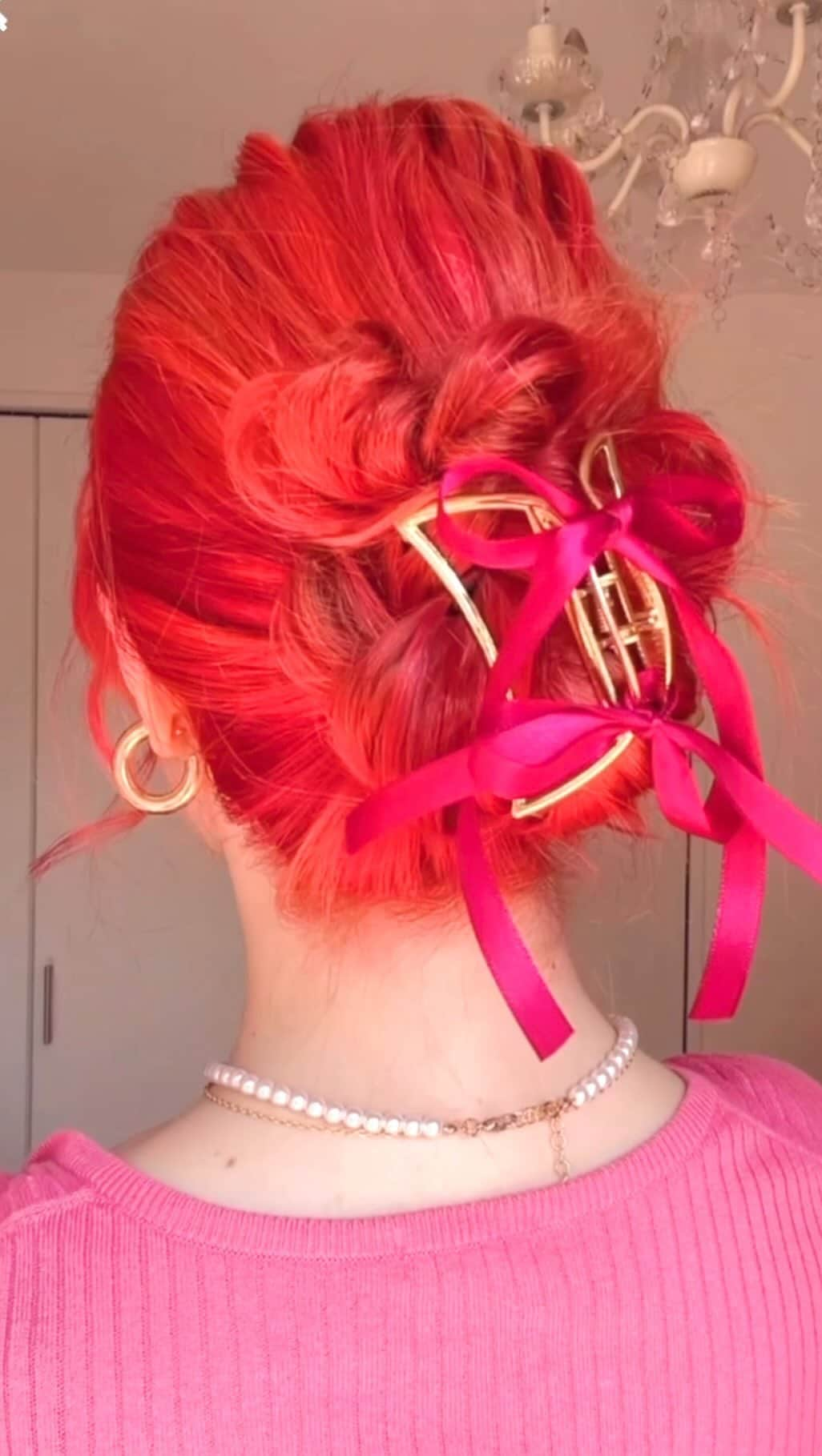 OJasのインスタグラム：「#hair #hairtutorial #ribbon #おじゃす」