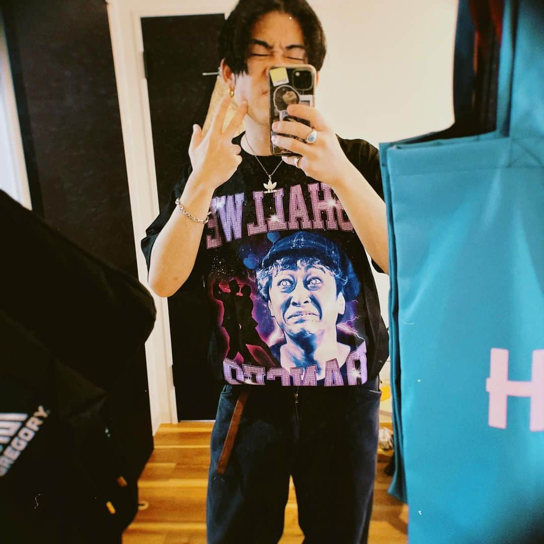 平部雅洋のインスタグラム：「イケてるTシャツゲットしちゃった。  #たけまさT」