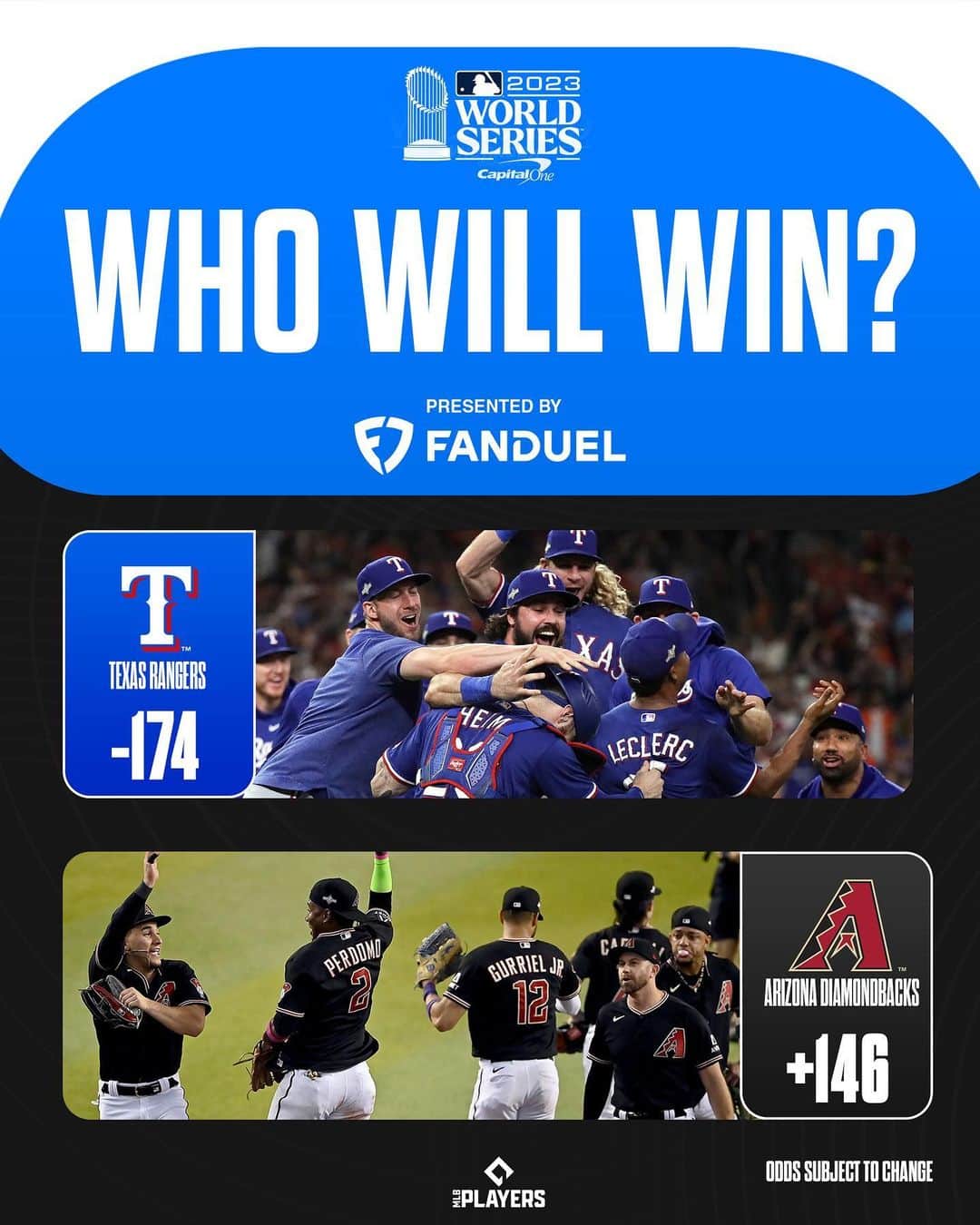MLBさんのインスタグラム写真 - (MLBInstagram)「The @Rangers are seen as the favorite, but don’t count out the @Dbacks.」10月26日 1時12分 - mlb