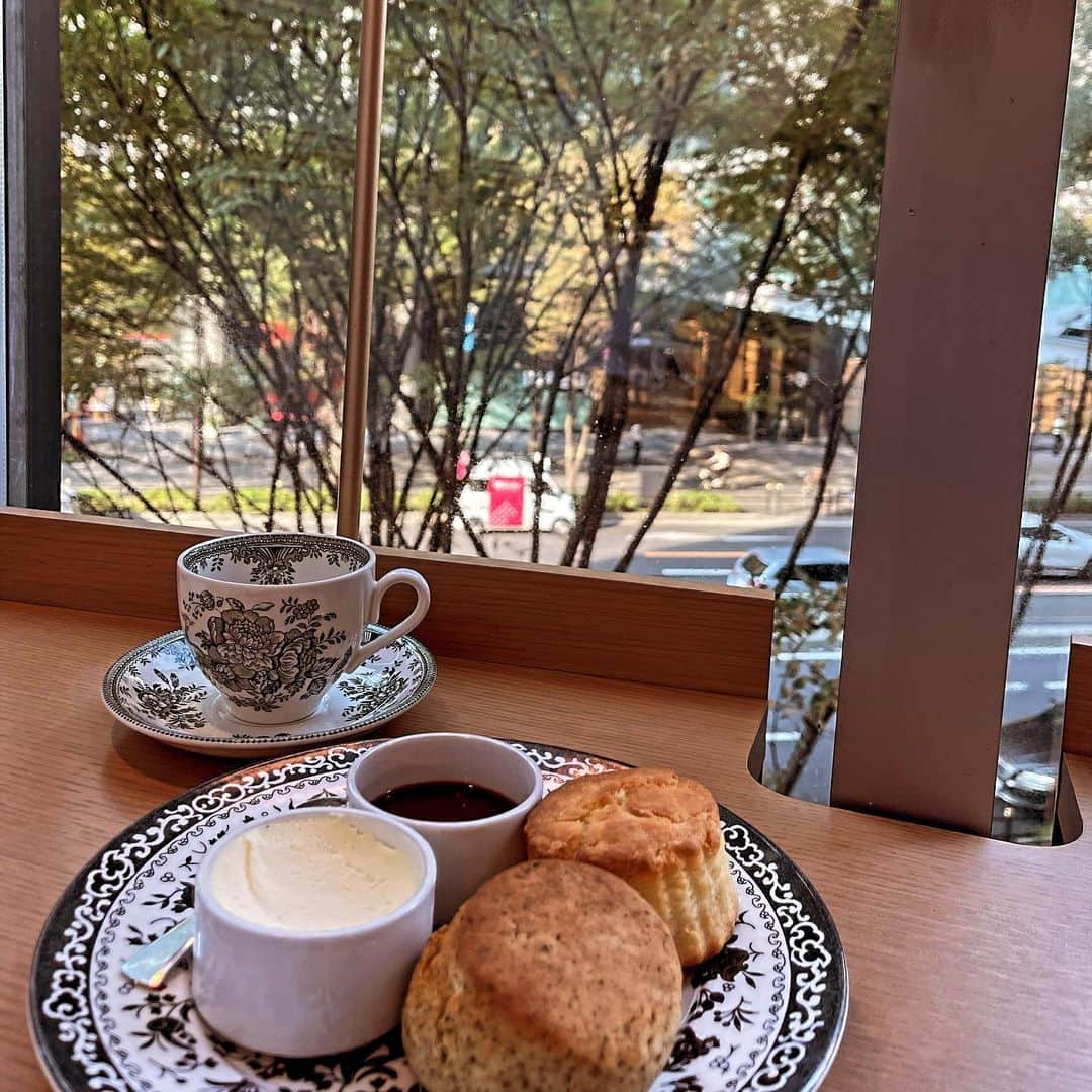 堀内敬子さんのインスタグラム写真 - (堀内敬子Instagram)「スコーンを食べてみました。  紅茶を色々な種類、飲み放題ということで🫖  必死に飲みまして、全然優雅じゃなくなりましたよ。  #スコーン #私はコーンウォール式が好み」10月25日 19時51分 - horiuchi_keiko