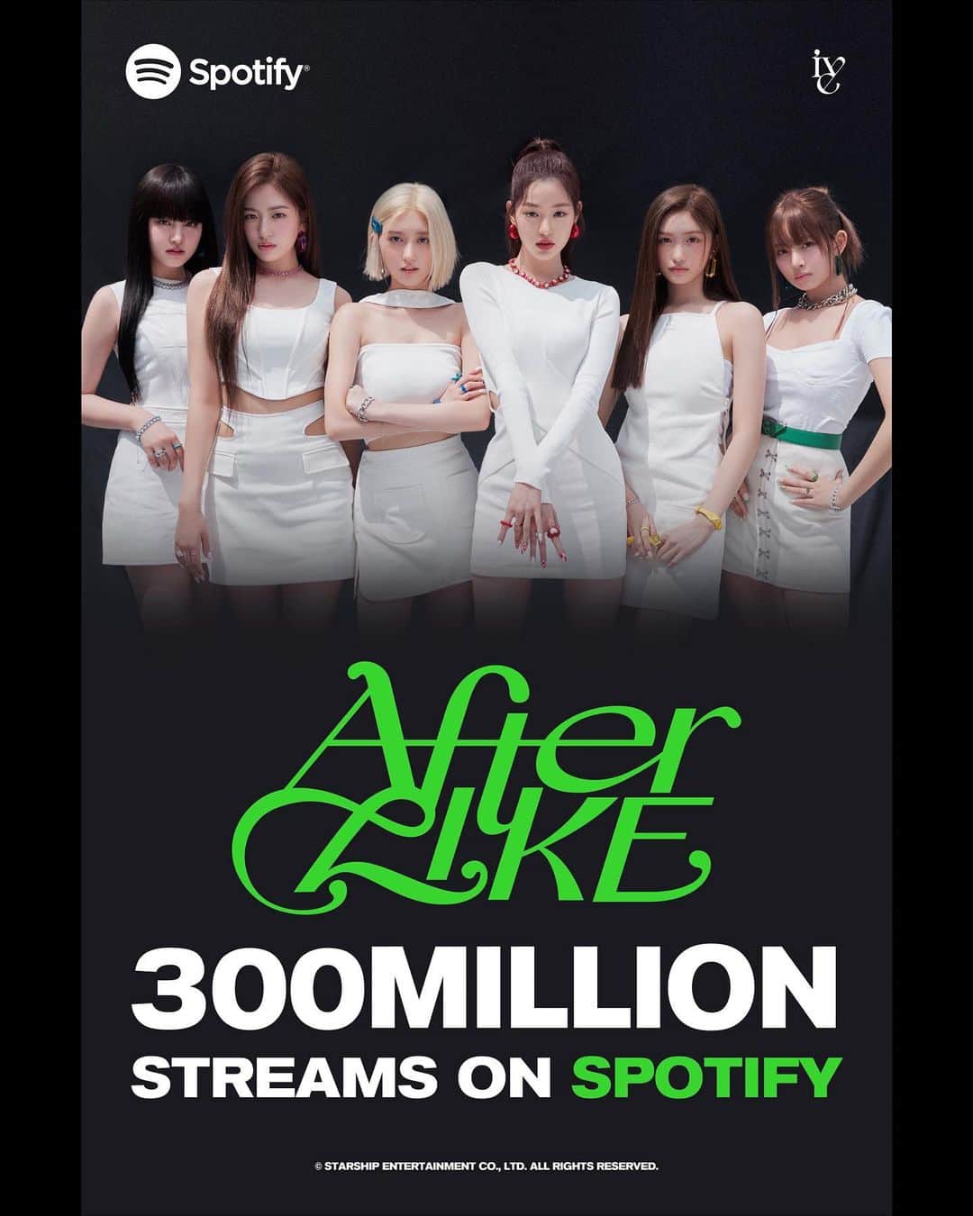 IVEさんのインスタグラム写真 - (IVEInstagram)「IVE 3rd SINGLE ALBUM <After LIKE>  300 MILLION streams on Spotify  'After LIKE' has now surpassed 300M streams! Thank you DIVE  #IVE #아이브 #アイヴ #AfterLIKE #애프터라이크  #AfterLIKE300MILLION #AfterLIKE300M #300MILLION」10月25日 19時49分 - ivestarship