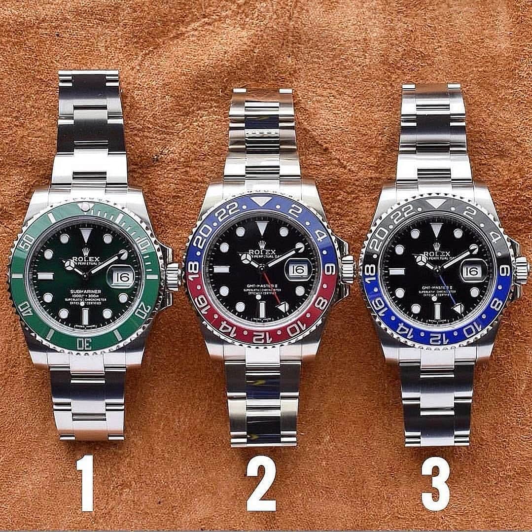 Daily Watchのインスタグラム：「Which Rolex would you pick? 🤔 Some of the most popular steel Rolex watches. Photo by @chronos_1010」