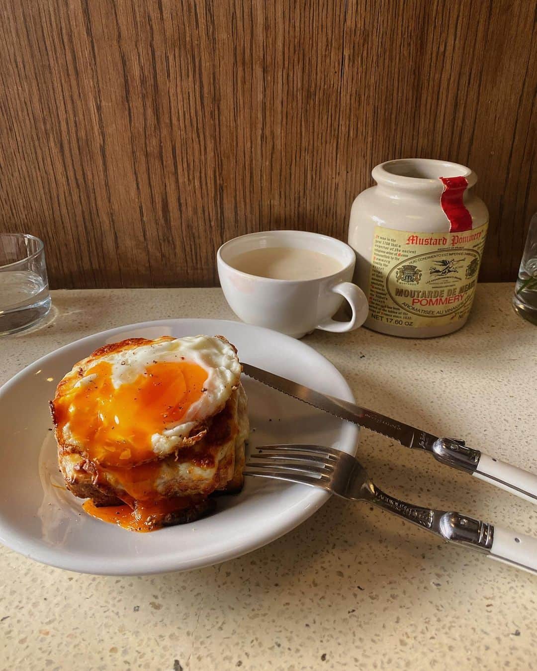 高橋美穂のインスタグラム：「. クロックマダム🥪🍳」