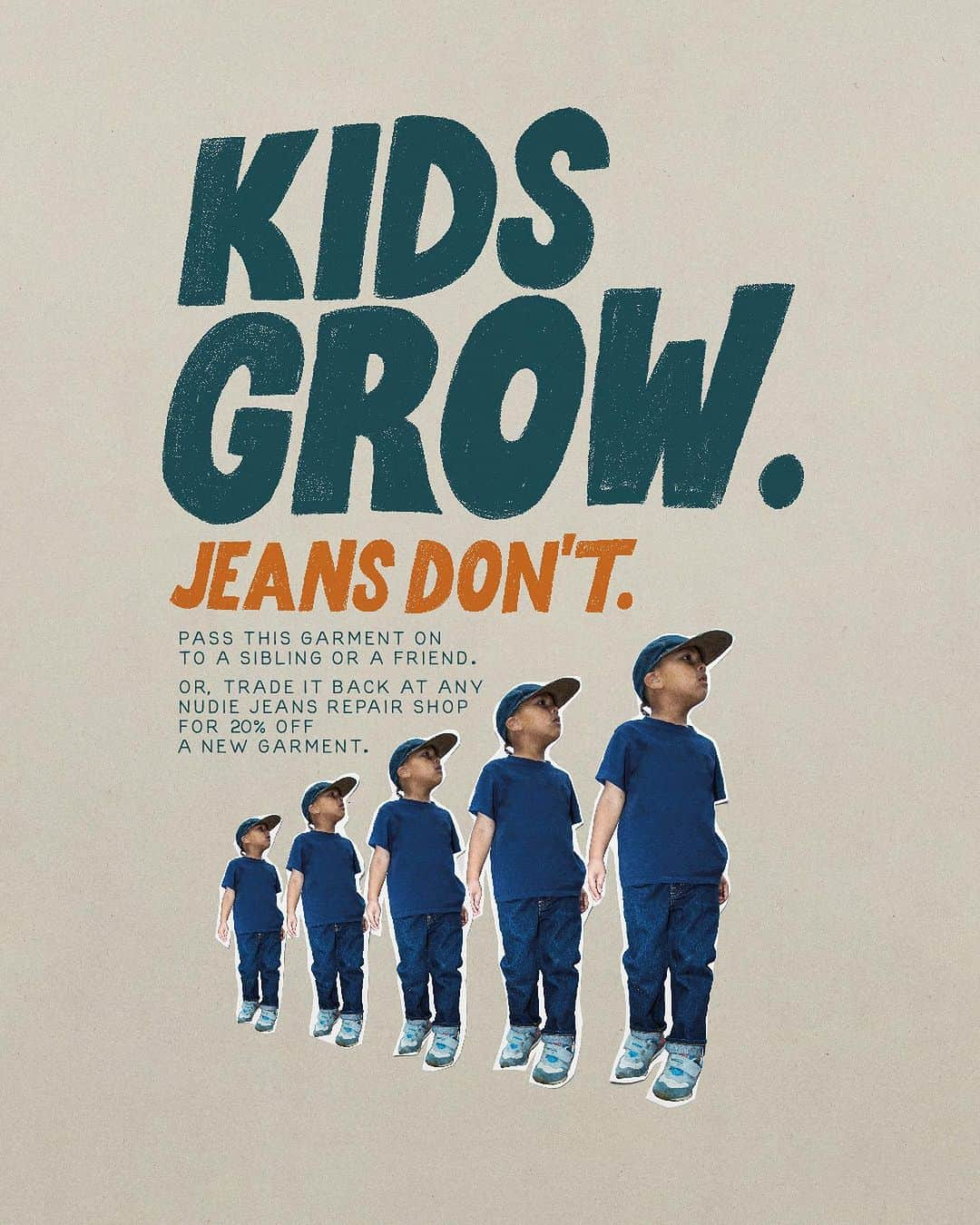 ヌーディージーンズさんのインスタグラム写真 - (ヌーディージーンズInstagram)「Introducing the NEW kids collection: Ready for generations to come!!  #NudieJeans #CreateTomorrowsVintage」10月25日 21時17分 - nudiejeans