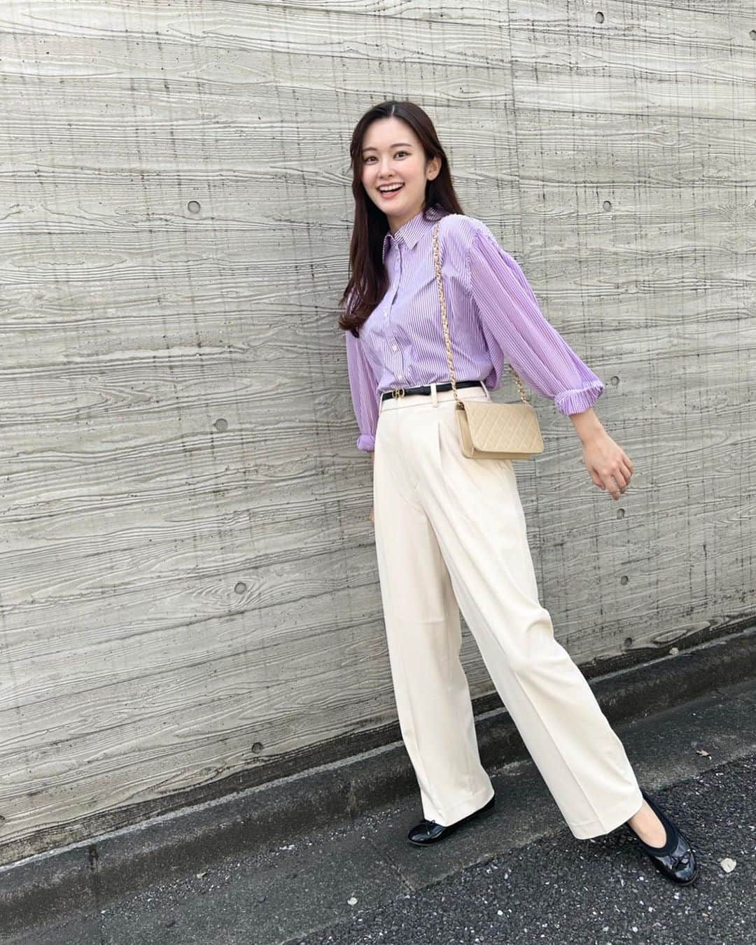 増田紗織のインスタグラム：「💜  #アナウンサー #todays #ootd #増田紗織」