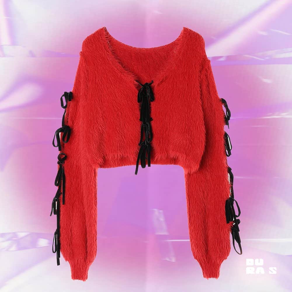 デュラスのインスタグラム：「Ribboned jacquard knit🎀」