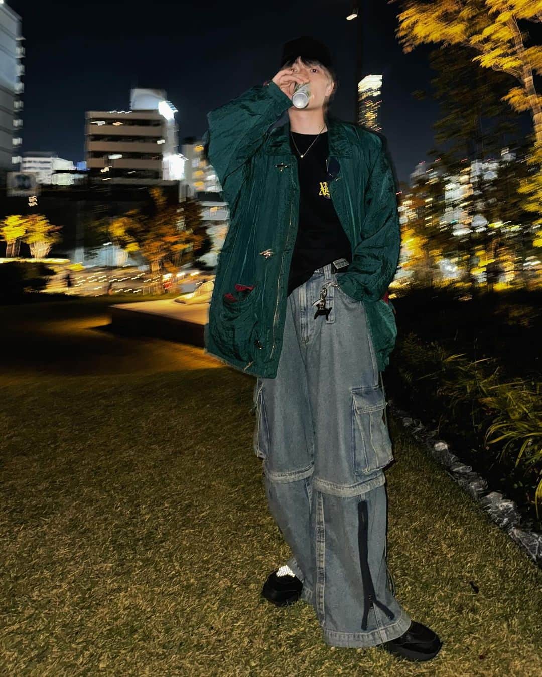 のインスタグラム：「🌳🌐 #ootd #fyp #grean」