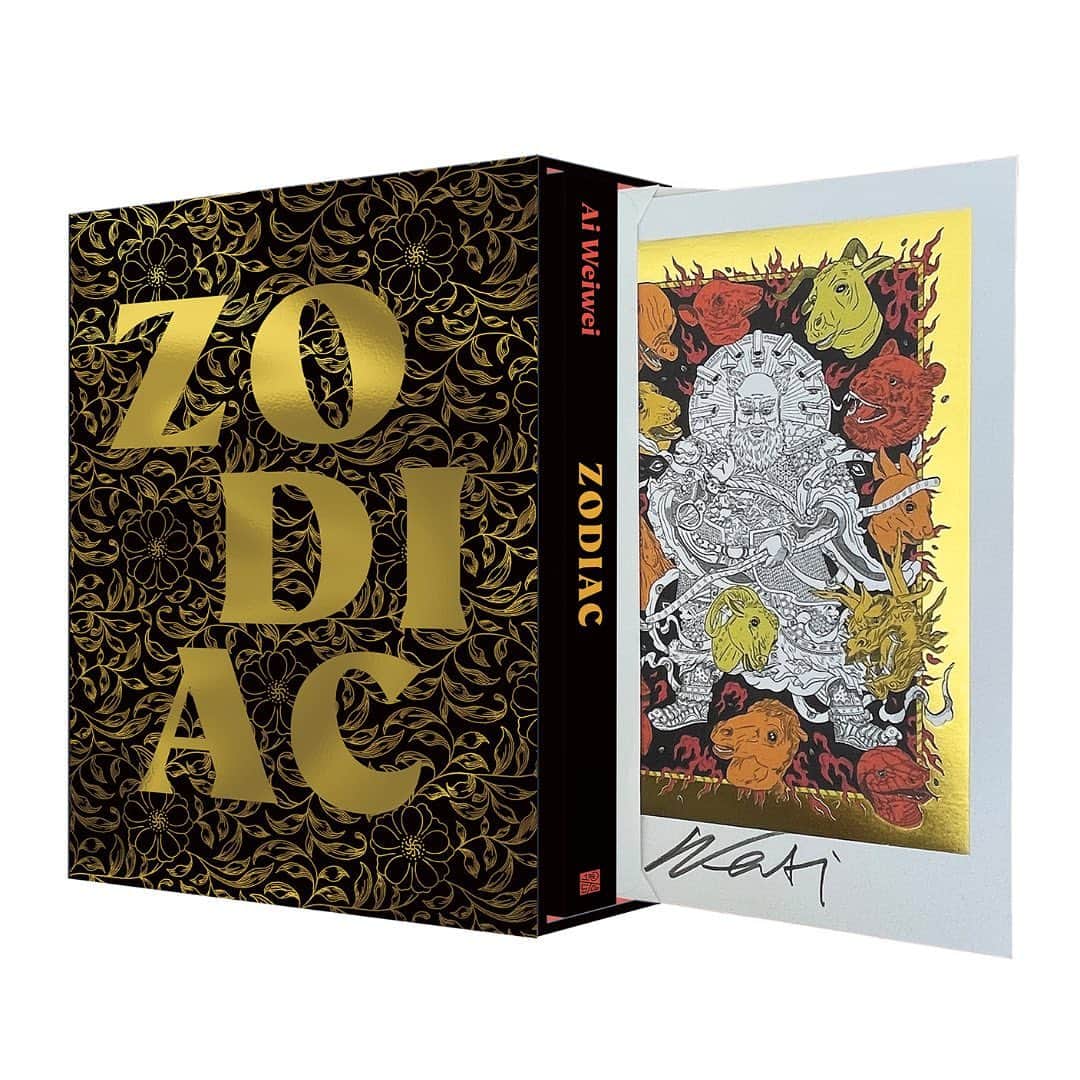 艾未未のインスタグラム：「I'm pleased to announce that a deluxe limited edition of my upcoming graphic memoir ZODIAC will be published on 1/23. This special hardcover edition comes in a slipcase and includes an exclusive signed art print stamped with gold foil.  Available for preorder now!」
