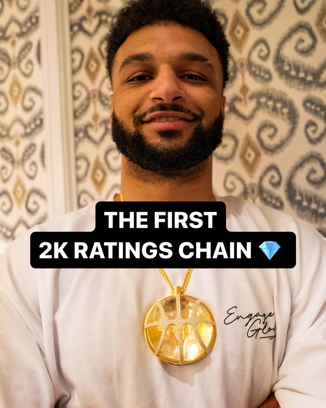 2Kのインスタグラム：「Chaining Day! Congrats Jamal Murray on earning the inaugural 2K Chain 📿💎」