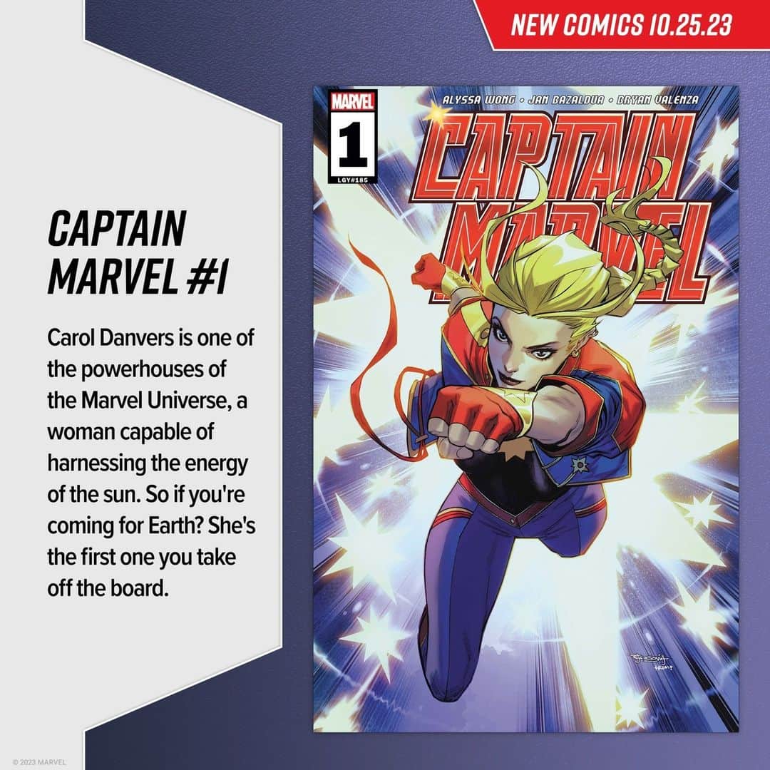 Marvel Entertainmentさんのインスタグラム写真 - (Marvel EntertainmentInstagram)「Carol Danvers embarks on a new cosmic journey. 💫 Explore 'Captain Marvel' #1 and more #MarvelComics on shelves today. #NCBD」10月26日 8時52分 - marvel