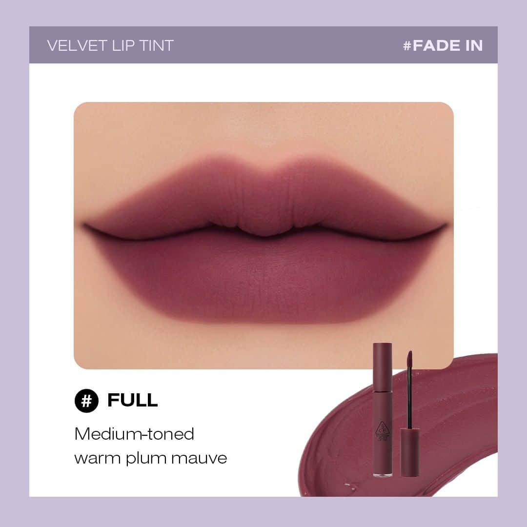 Official STYLENANDAさんのインスタグラム写真 - (Official STYLENANDAInstagram)「🆕 3CE VELVET LIP TINT # COZY CRUSH / # FADE IN SHADE BOOK  입술에 닿는 순간 사르르 녹아드는 듯한 셔벗 제형이 보송하게 마무리되어 자연스레 물드는 벨벳 피니시 립입니다. 👄  1. [# COZY CRUSH] 코지하고 차분한 분위기의 밀크빛 피치 누드 2. [# FADE IN] 미디움 톤의 따뜻한 플럼 모브  MUTE YOUR COOL 💟 3CE 애쉬라벤더 에디션  #3CE #3CESTYLENANDA #3CE스타일난다 #MUTEYOURCOOL #3CE애쉬라벤더에디션 #3CEVELVETLIPTINT #3CELIP #3CE벨벳립틴트 #3CE립 #COZYCRUSH #FADEIN」10月26日 10時00分 - houseof3ce