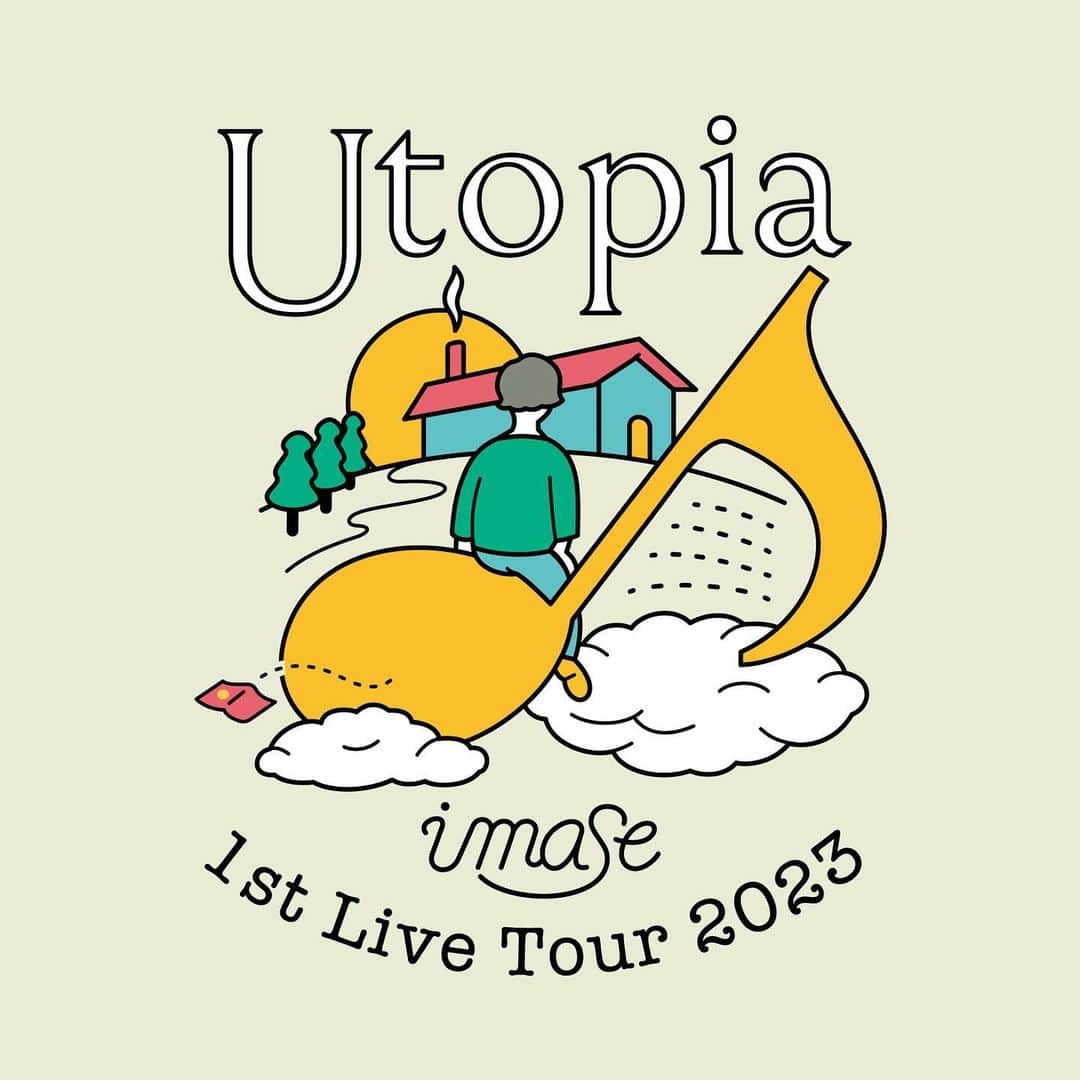 imaseのインスタグラム：「いよいよ本日から「imase 1st Live Tour 2023 "Utopia"」がスタート！🎪✨  10.26 THU. BIG CAT (大阪) 10.27 FRI. NAGOYA CLUB QUATTRO (名古屋) 10.31 TUE. Zepp Shinjuku (東京)  皆さんに会えるの楽しみです！！🫶🏼  #imase #Utopia」