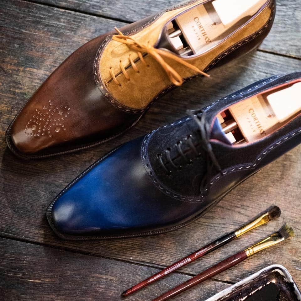 コルテさんのインスタグラム写真 - (コルテInstagram)「Spotted at the Paris boutique !  Model : Wilfrid  Detail :  Textile Jeans or Leather Suede on the quarters  www.corthay.com #corthay #classicshoes」10月26日 1時23分 - maison_corthay