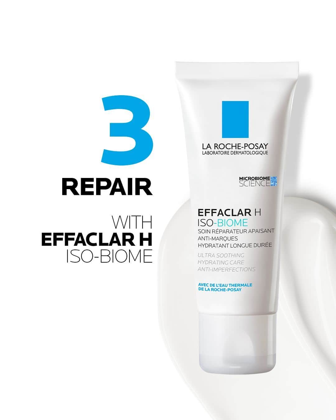 La Roche-Posayさんのインスタグラム写真 - (La Roche-PosayInstagram)「Here is the perfect 3-step routine to keep your skin imperfections under control.   🛁 Effaclar cleanser - micropeeling gel to intensely exfoliate and visibly reduce relapse. 🔬 Effaclar serum to visibly reduce the appearance of imperfections. 💧 Effaclar H iso-biome cream to hydrate and nourish the skin providing long-lasting comfort.   Give it a try and let us know how about your journey. Are you keen to try this routine?  All languages spoken here! Feel free to talk to us at anytime. #larocheposay #effaclar #oilyskin #skinroutine Global official page from La Roche-Posay, France.」10月26日 2時00分 - larocheposay