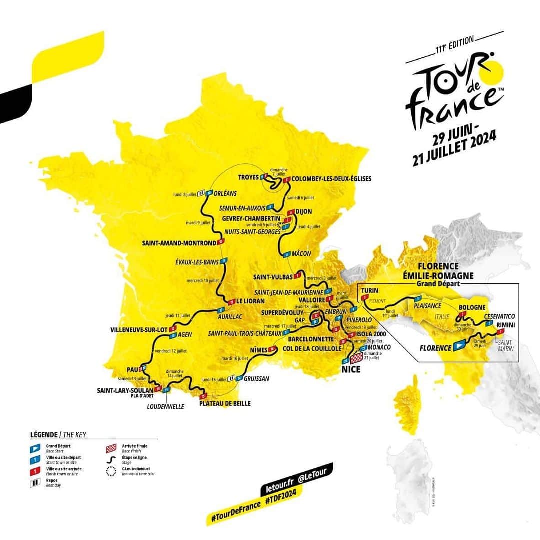 マーク・カヴェンディッシュのインスタグラム：「Yeah, definitely gonna be Je suis fatigué next summer. 🥴  @letourdefrance & @letourfemmes  looking like epic races 🙌」