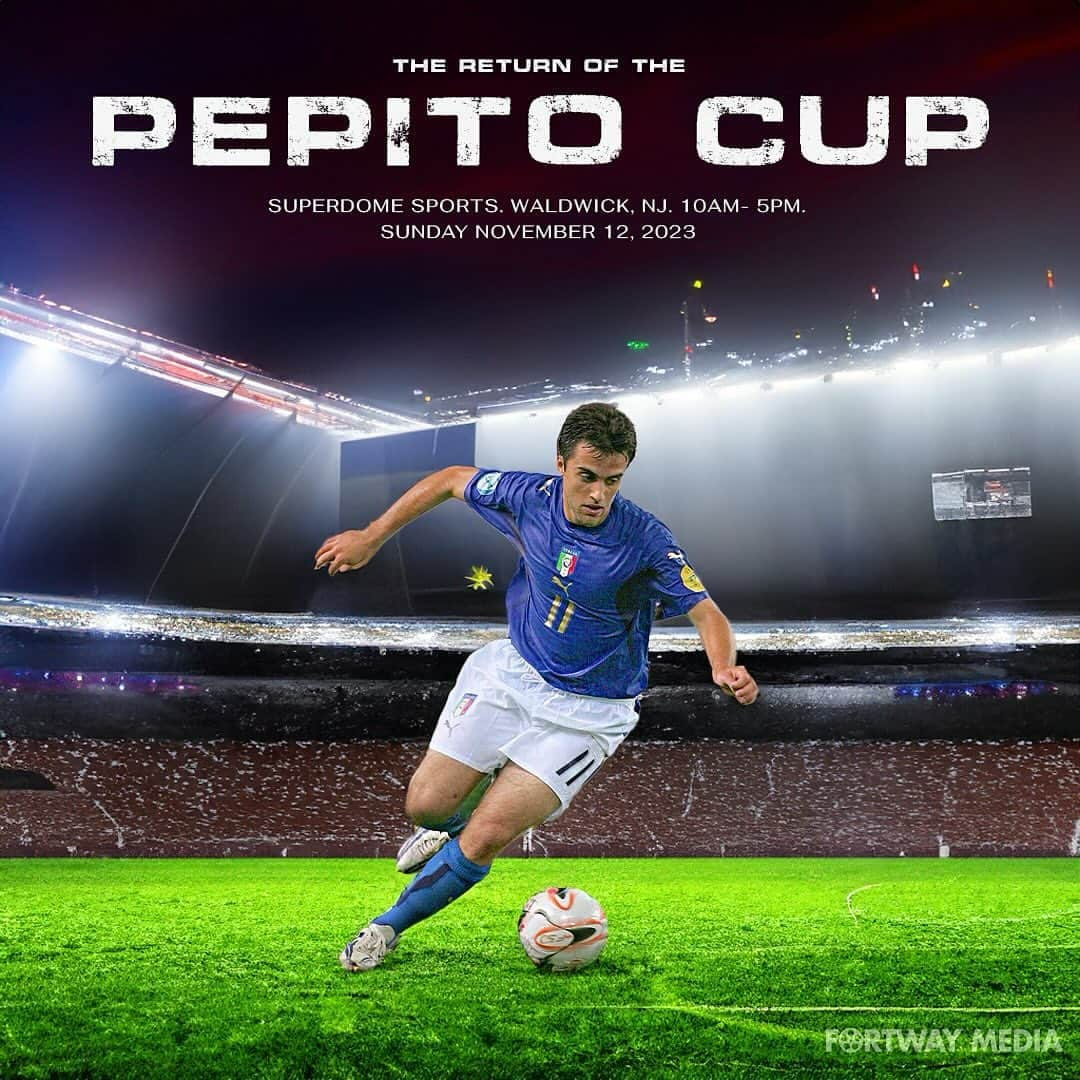 ジュゼッペ・ロッシのインスタグラム：「EXCITING NEWS‼️ The Pepito Cup is back‼️ I’m very excited to bring back this tournament where fan clubs from different teams compete to take home the trophy and have bragging rights for the rest of the year!   Also, this day will serve as a celebration to inaugurate the GIUSEPPE ROSSI ACADEMY‼️‼️‼️ we can’t think of anything if better than celebrating on a Ainday, playing soccer and having a great time! We hope to see you all there🙂   Entrance is free to the public. We’ll have music, games for kids and sponsors who will help make this day a fun Sunday for the soccer community!   Rules: We are finalizing the 8 teams who will participate this year. Each game is 25 mins. 2 groups of 4 teams, first 2 teams go thru to the semifinals and then finals! I already see the trash taking coming 🔥🔥🔥   #PepitoCup #GRacademy」