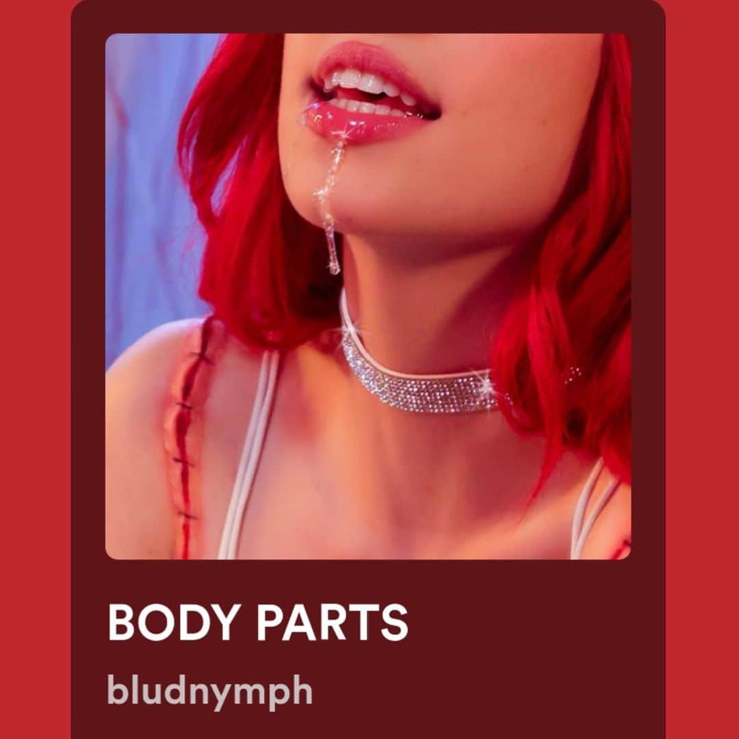 サラ・ハドソンのインスタグラム：「BODY PARTS by @bludnymph OUT NOW! ❤️ Co-wrote this absolute bop with my girls @bludnymph @madisonemikolove @jessesaintjohn @cirkut @invernessofficial ❤️」