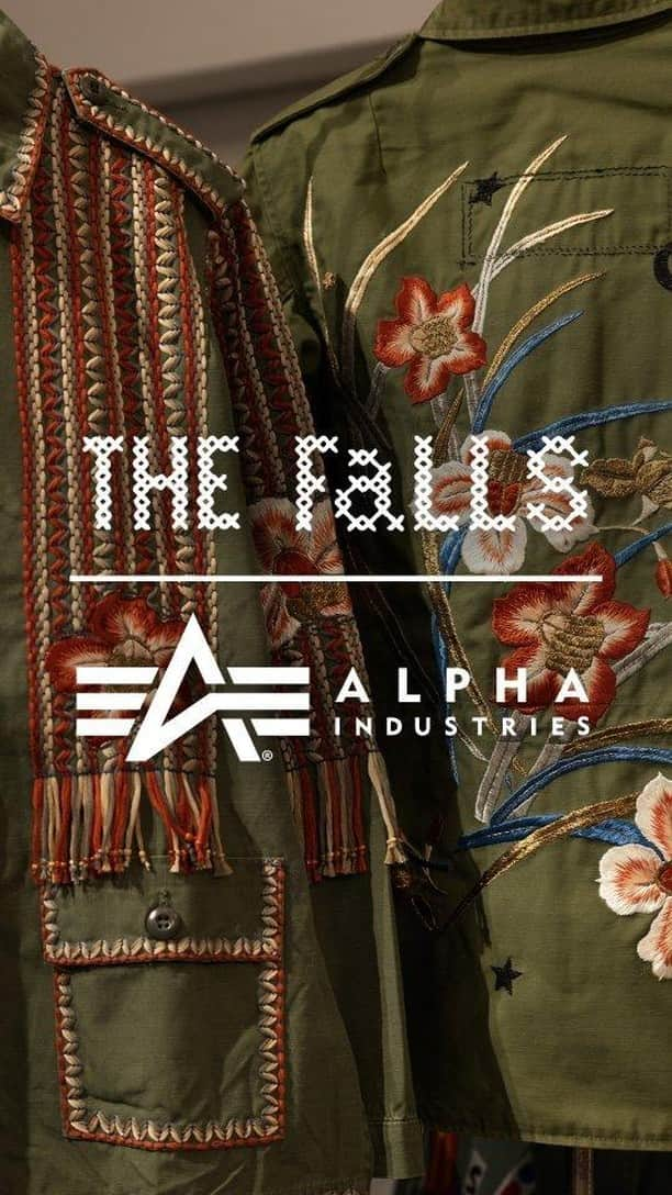 のインスタグラム：「AVAILABLE NOW:  THE FALLS x ALPHA INDUSTRIES - IN-STORE ONLY at 290 Lafayette St.📍  Introducing a new RE:SUPPLY drop in collaboration with @the._.falls   Taking inspiration from nature and a fashion design background of over 30 years, Leong Ong creates beautiful modern heirloom pieces to be treasured, using discard fabric and clothing. His goal is to inspire people to live a less disposable lifestyle by creating beautiful things sustainably.  #alphaindustries #sustainablefashion #resupply」