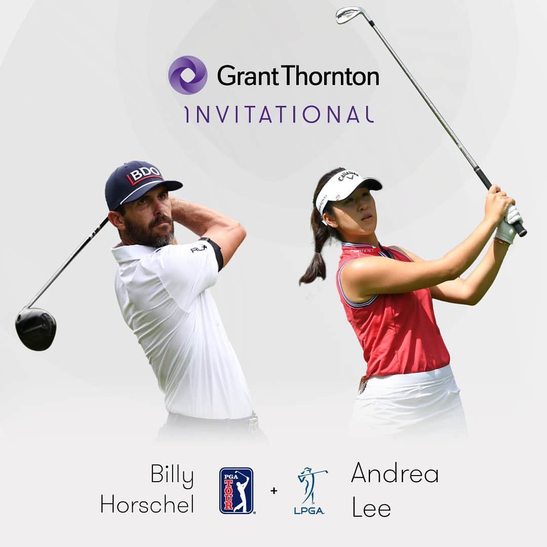 ビリー・ホースケルのインスタグラム：「Not done yet! Please welcome @BillyHo_Golf, @andrea_lee54, @harris_english, and @celineboutier to the 2023 #GrantThorntonInv field!」