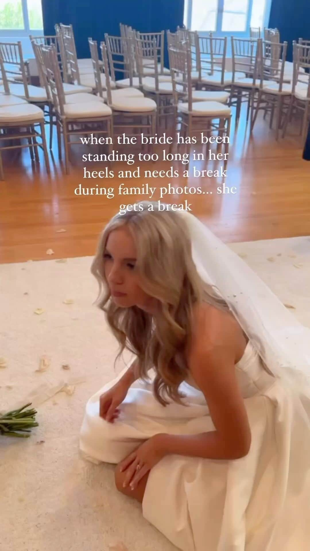 WEDDING APPARELのインスタグラム：「Who can relate??👰🏼‍♀️😮‍💨😮‍💨  🎥: @contentbykenzie   #bride #weddings #weddingday #weddingdress #bridetobride」