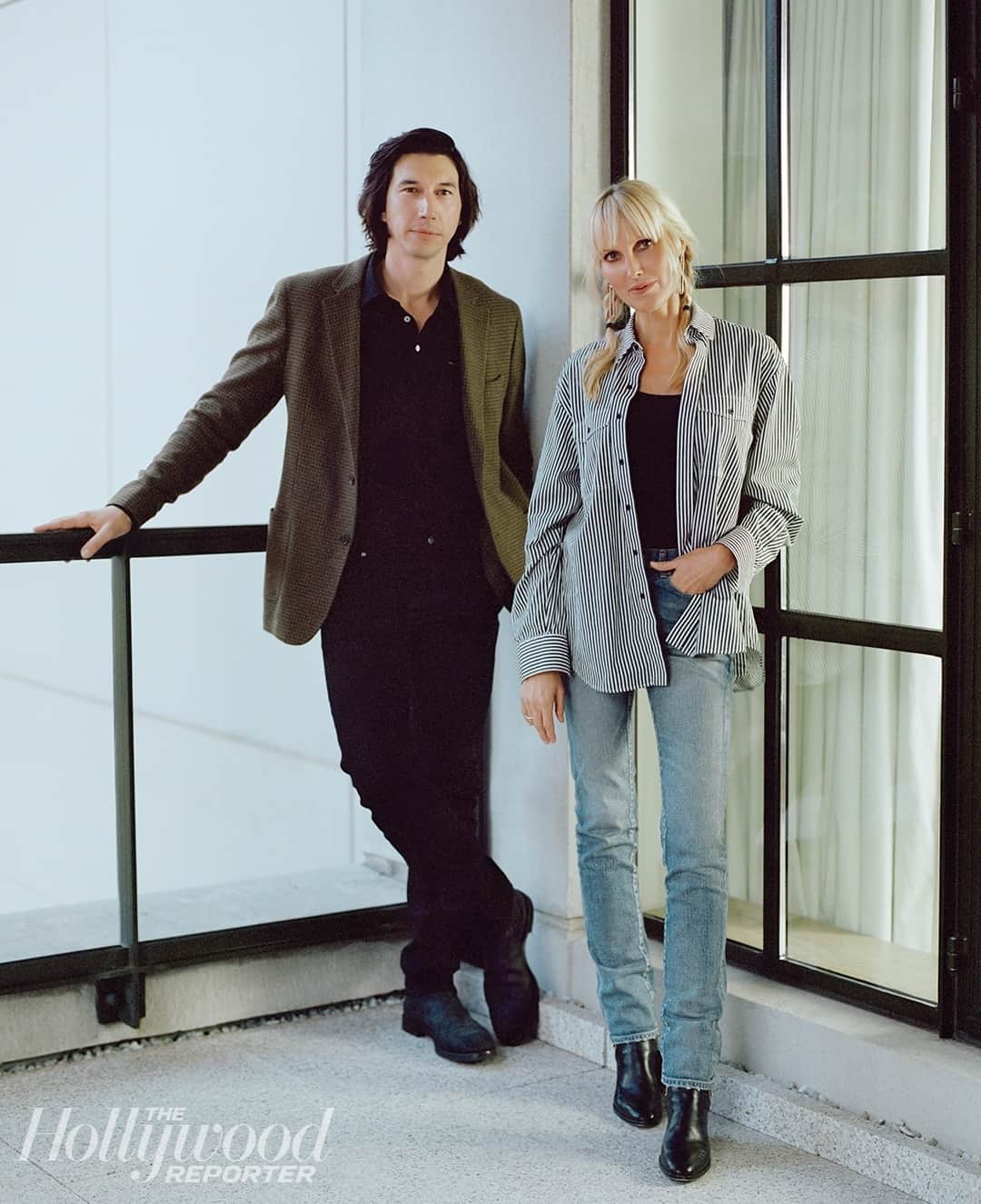 ハリウッド・リポーターのインスタグラム：「#AdamDriver + #AmyKomorowski for THR's 2023 #BeautyIssue. See the full list of Hollywood's best glam experts at the link in bio.⁠ ⁠ Photographer: Caroline Tompkins @cahlinetompkins⁠ Location: The Whitby Hotel @thewhitby_hotel」
