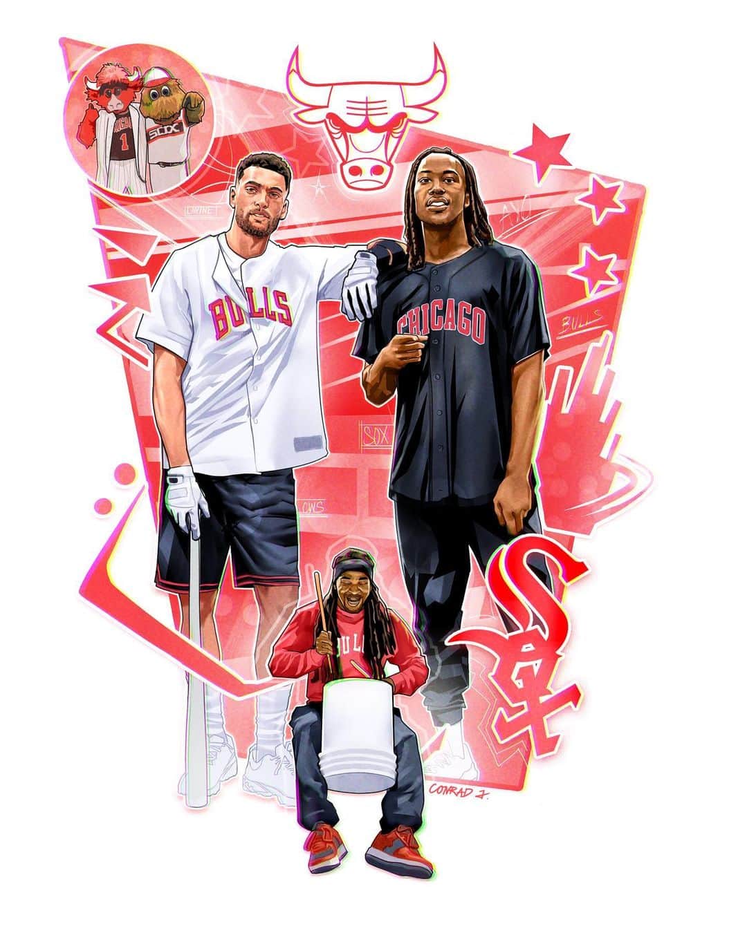 のインスタグラム：「Good luck this season, @chicagobulls! 👀🔴」