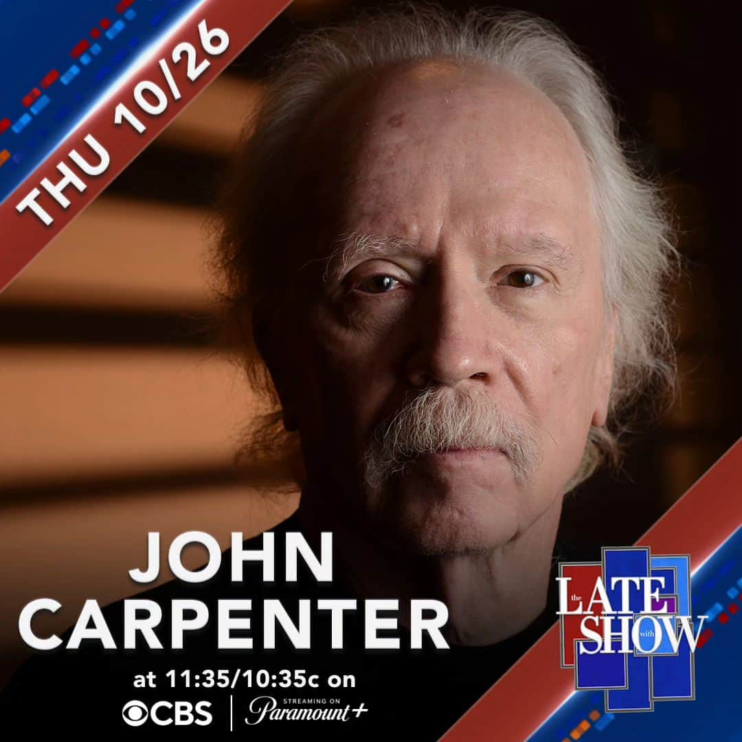 ジョン・カーペンターさんのインスタグラム写真 - (ジョン・カーペンターInstagram)「Tune in tomorrow!  #colbert」10月26日 5時14分 - johncarpenterofficial