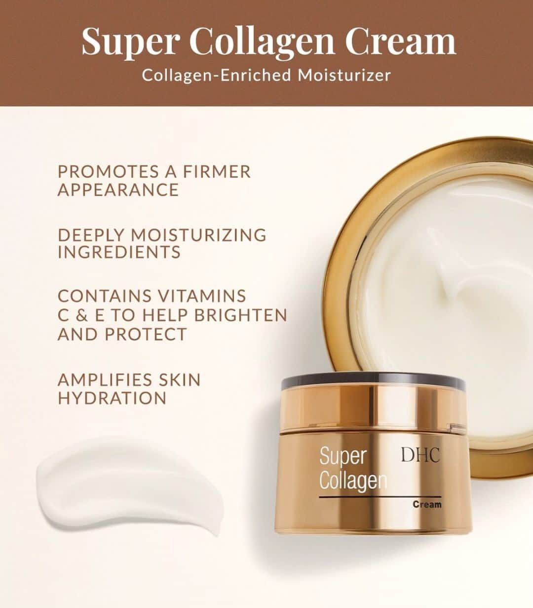 DHC Skincareのインスタグラム：「Say hello to a brighter, firmer appearance! ✨Our Super Collagen Cream really is a beauty breakthrough for your skin!  Plus it’s on sale now for a limited time only 👀」