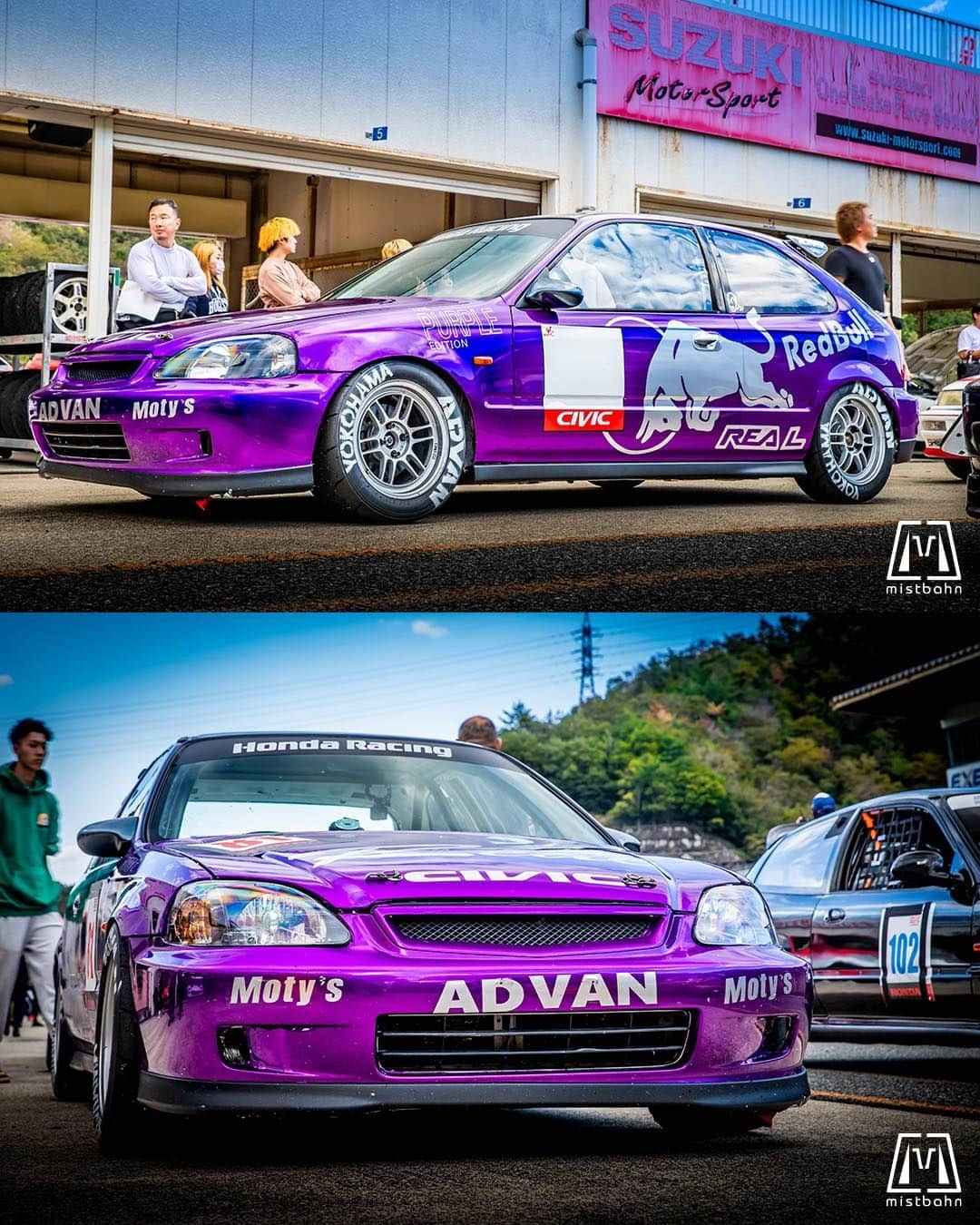 mistbahnさんのインスタグラム写真 - (mistbahnInstagram)「_ REAL EK9 Honda CIVIC Type R _ 🚗: @horiuchi0416 📷: @mistbahn _ Shot on Oct-15 2023 🏁 "Circuit Festa ( @circuit_festa_west_japan )" "HONDA ONE MAKE RACE". Central Circuit (Hyogo Japan) _ JP) 2023年10月15日、セントラルサーキットで開催された「サーキットフェスタ ( @circuit_festa_west_japan )」内の「ホンダ・ワンメイク・レース」で撮影。 _ #circuitfesta #circuitfesta2023 #サーキットフェスタ #サーキットフェスタ2023 #hondaonemakerace #ホンダワンメイク #ホンダワンメイクレース #realcompany #リアルカンパニー #acrossracing #アクロスレーシング #acrossracingteam #redbull #redbullpurpleedition #templeracing #テンプルレーシング #civic #hondacivic #ホンダシビック #シビック #ek9 #ek #ekcivic #kanjo #kanjoracer #kanjozoku #timeattack #timeattackjapan #bseries #hondasontrack」10月26日 5時40分 - mistbahn