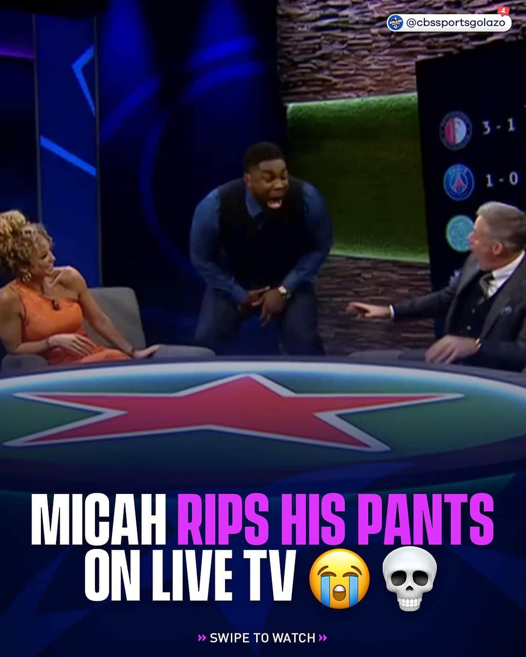 のインスタグラム：「@micahrichards had a bit of a moment on #UCLToday. 🤣」