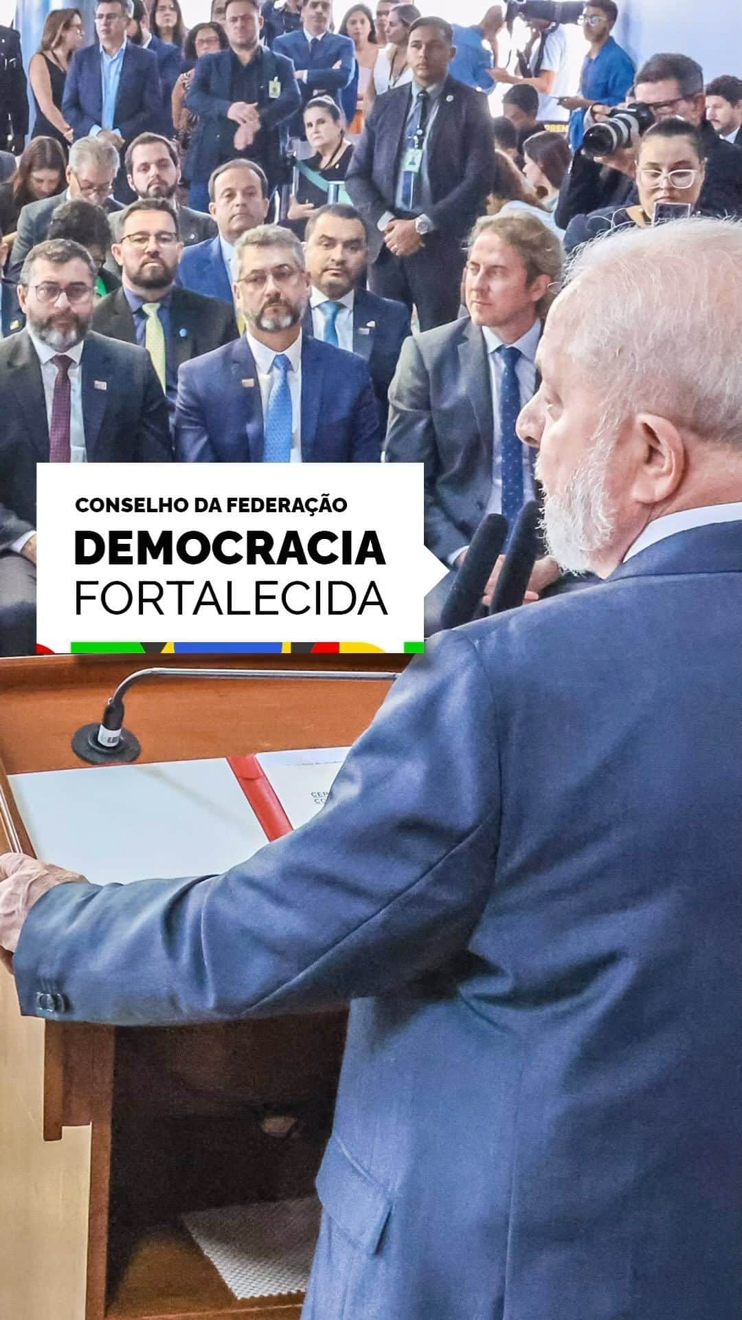 ジルマ・ルセフのインスタグラム：「Hoje, o presiente Lula instalou o Conselho da Federação, órgão de integração do governo federal, estados e municípios.  Com isso, representantes como prefeitos e governadores, junto com o Executivo, dialogam e trabalham para resolver os desafios do Brasil.  O diálogo voltou!   🎥: Audiovisual/PR」