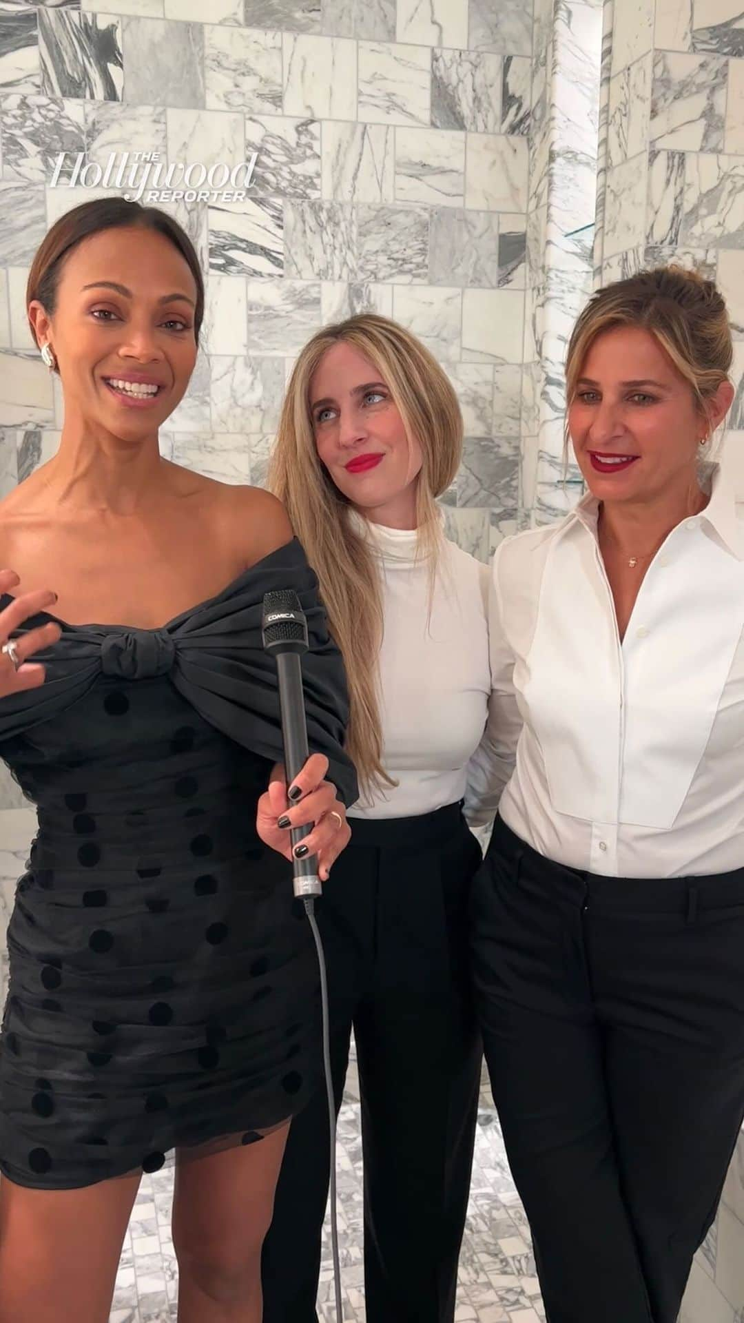 ハリウッド・リポーターのインスタグラム：「THR #BeautyIssue cover stars #ZoeSaldana, #VeraSteimberg and #MaraRoszak talk about their #friendship after nearly twenty years of working together」