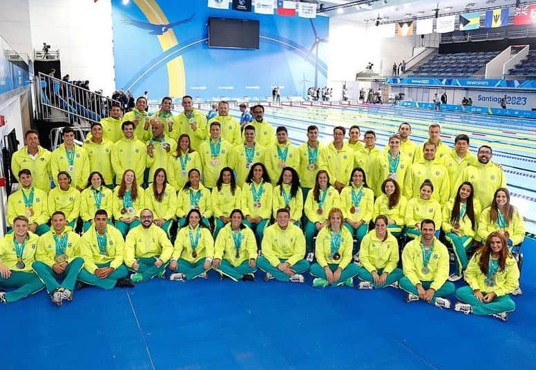 レオナルド・ジ・デウスのインスタグラム：「VALEU 🇧🇷!!! 4º jogos Pan-Americanos da minha carreira!!! Trabalho continua….. VAMOOOO👋🏼🇨🇱」