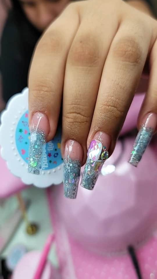 Max Estradaのインスタグラム：「Enailcouture.com new Neon Disco flash arcylic powders,  Neon glow in the dark with flash reflective diamond glitter! Enailcouture.com new black label 123go nails,  the next level full coverage pre made gel nails,  15 sizes from 00 to 13. Thin cuticle area and thicker tip for the perfect look and pre etched so no extra steps ! Made in the usa #nailsnailsnails #nails #nailsdesign #nailart #nails #nailsart #fyp」