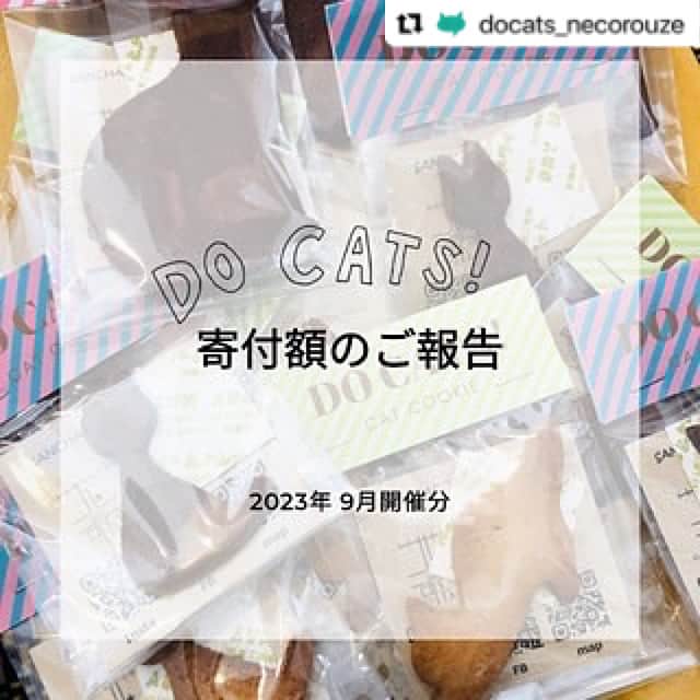 nocotoのインスタグラム：「ありがとうございました！！ 皆さまに感謝をこめて。  #Repost @docats_necorouze with @use.repost ・・・ 🐈🐈🐈 皆さまへのお礼と寄付のご報告  去る9/23,24に開催したイベント「DO CATS! vol.1」では、たくさんの方にご来場いただき誠にありがとうございました！ 皆さまにお買い物していただきました売り上げ金の一部を、保護猫・保護犬団体へ寄付させていただきましたので、ここにご報告させていただきます。  ①アニマルドネーション: 　多頭飼育崩壊の緊急支援基金:¥50,000 　アニドネ指定の保護団体:¥18,200 ②サンチャコ:¥13,751 ③おへそのねこ:¥50,000 ④野良猫たすけ隊:¥7,900  合計¥139,851 (振り込みはブランド毎に行いました)  今後もDO CATS!では、ネコ好きさんたちに楽しんでもらいたいというコンセプトのもと『#ネコろうぜ』をスローガンにネコのためにできる事を楽しんでやっていきたいと思っております。  また皆さまにお会いきる日を心から楽しみにしております(^-^)/ このたびは、どうもありがとうございました！  DO CATS!一同  ＊イベントで製作したアイテムのネット販売を @nocoto_store の方で始めました。ご興味のある方は是非ご覧になってみてください。  #ネコろうぜ #猫ろうぜ #docats #catindahouse #necology #weekendcats #ichigoichie  @oheso.no.neko2021 @nocoto_store @catindahouse_kuromame @n_ecology_ @weekend_cats @ichigoichie_nigaoe @happynoon_jp  《special thanks》 @gekkan_nekoshinbun」