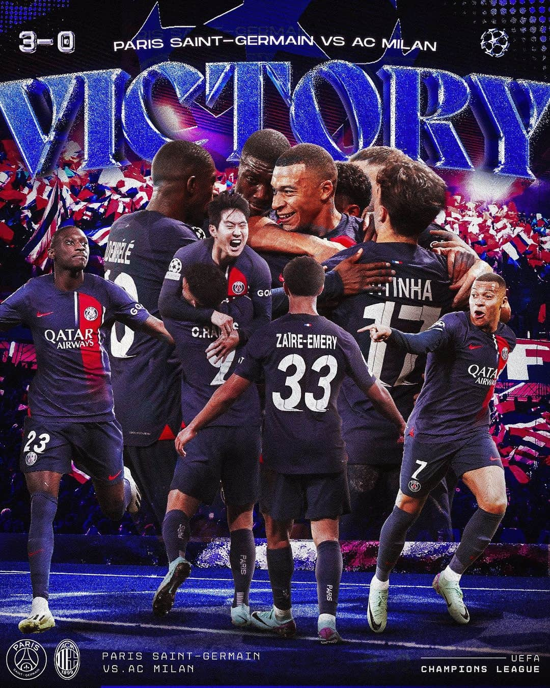 パリ・サンジェルマンFCさんのインスタグラム写真 - (パリ・サンジェルマンFCInstagram)「𝙑 𝙄 𝘾 𝙏 𝙊 𝙍 𝙔 - #PSGACM! 👊❤️💙  #UCL #ChampionsLeague #ParisSaintGermain #PSG #AllezParis」10月26日 8時27分 - psg