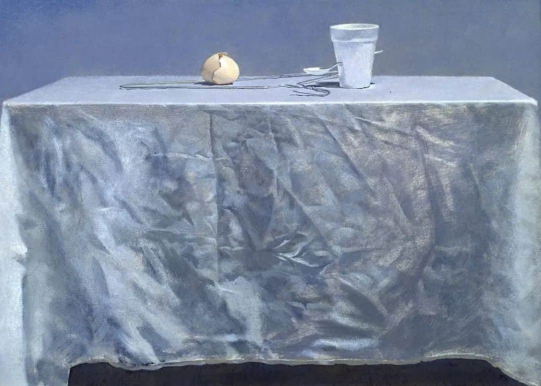 テート・ギャラリーのインスタグラム：「Not only is still life soothing for the soul, it's also a reminder of the ephemerality of life's everyday pleasures. 💙   🥚 David Tindle, Still Life with Plastic Cup and Spoon 1974 🍎 Paul Cezanne, Still Life with Water Jug c.1892–3 ☁️ Adrian Stokes, Still Life: Last Eleven (No. 6) 1972 🍄 Kathleen Gerrard, Still Life with Yellow Fungus c.1936–9 📷 Shikanosuke Yagaki, Still Life 1930–9 🍌 Louise Pickard, Still Life by a Window c.1916 🌸 J.G.S Herbert, Allegorical Still-Life 🍋 Mary Fedden, Ginger Beer Bottle 1972 💐 Marie-Louise Von Motesiczky, Still-life with Mug of Flowers 🍇 Ithell Colquhoun, Watercolour of fruit and a jug 1921」