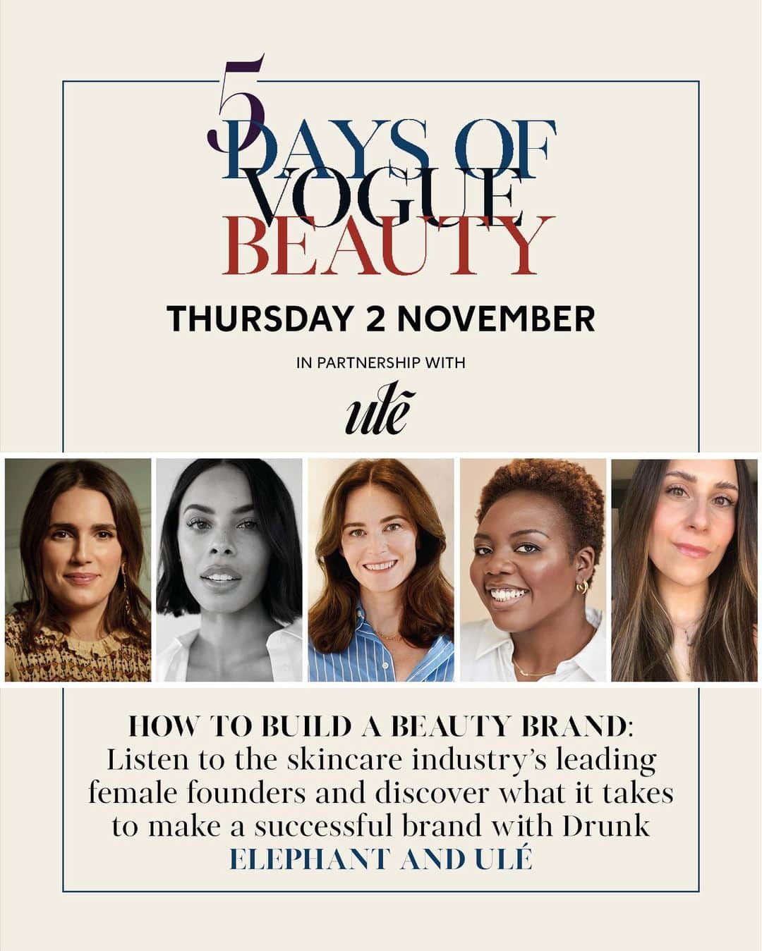 British Vogueさんのインスタグラム写真 - (British VogueInstagram)「#BritishVogue’s #5DaysOfVogue Beauty is back for its final outing at Vogue House in London. This weekend, Vogue’s beauty team is joined by experts from @SharkBeautyUK, @ByTerryOfficial,  @KikoMilano, @MyBlend, @Ule.Beauty and @DrunkElephant for a series of panels and masterclasses. Hit the link in bio to check out the full schedule.」10月26日 19時00分 - britishvogue