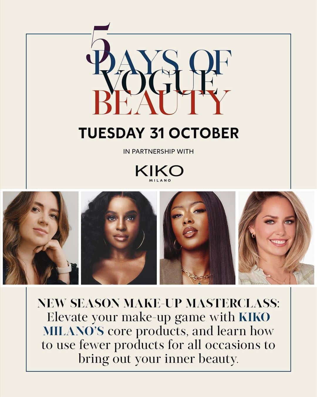 British Vogueさんのインスタグラム写真 - (British VogueInstagram)「#BritishVogue’s #5DaysOfVogue Beauty is back for its final outing at Vogue House in London. This weekend, Vogue’s beauty team is joined by experts from @SharkBeautyUK, @ByTerryOfficial,  @KikoMilano, @MyBlend, @Ule.Beauty and @DrunkElephant for a series of panels and masterclasses. Hit the link in bio to check out the full schedule.」10月26日 19時00分 - britishvogue