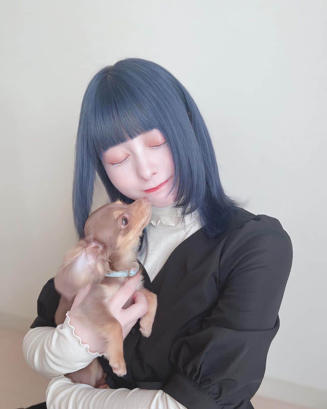 羽島めいさんのインスタグラム写真 - (羽島めいInstagram)「にゅーめいりんだお。  この前のアンケートで1番多かった色にしてみたよ💙💜 色落ちたのしみ〜   #ヘアカラー #ラベンダー  #ブルー #ヘアスタイル #ミディアムヘア  #ヘアアレンジ  #美容院 #イメチェン #自撮り」10月26日 19時07分 - mei__kmyd