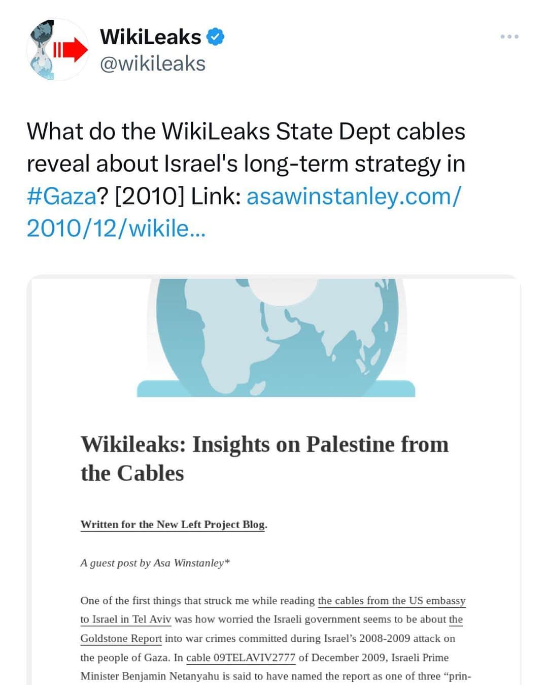 WikiLeaksさんのインスタグラム写真 - (WikiLeaksInstagram)「#Gaza」10月26日 19時32分 - wikileaks