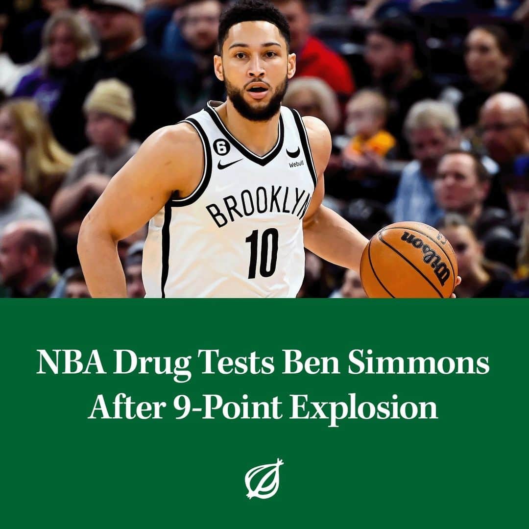 ジ・オニオンさんのインスタグラム写真 - (ジ・オニオンInstagram)「NBA Drug Tests Ben Simmons After 9-Point Explosion」10月26日 11時50分 - theonion