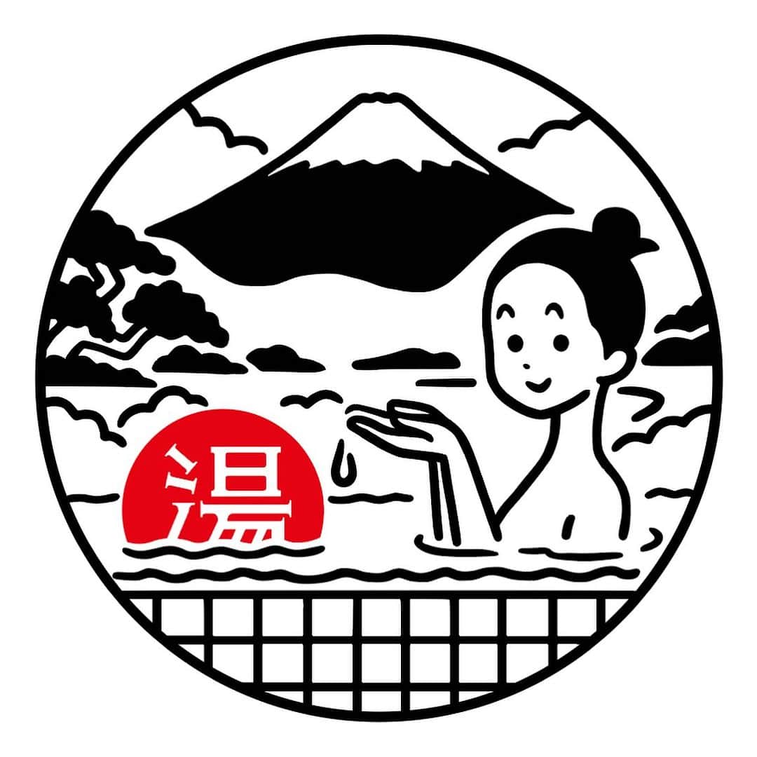 白根ゆたんぽのインスタグラム：「山梨県立美術館にて開催中のテルマエ展、ミュージアムグッズ用にイラストを2点描いています。こちらは日本の銭湯モチーフ。さまざまなアイテムに展開していただいております。よろしければお手に取ってご覧ください♨️  テルマエ展 2023年9月9日[土]～11月5日[日] 山梨県立美術館にて  その後、 大分県立美術館 パナソニック汐留美術館／東京 神戸市立博物館 へ巡回予定です  ＃テルマエ展」