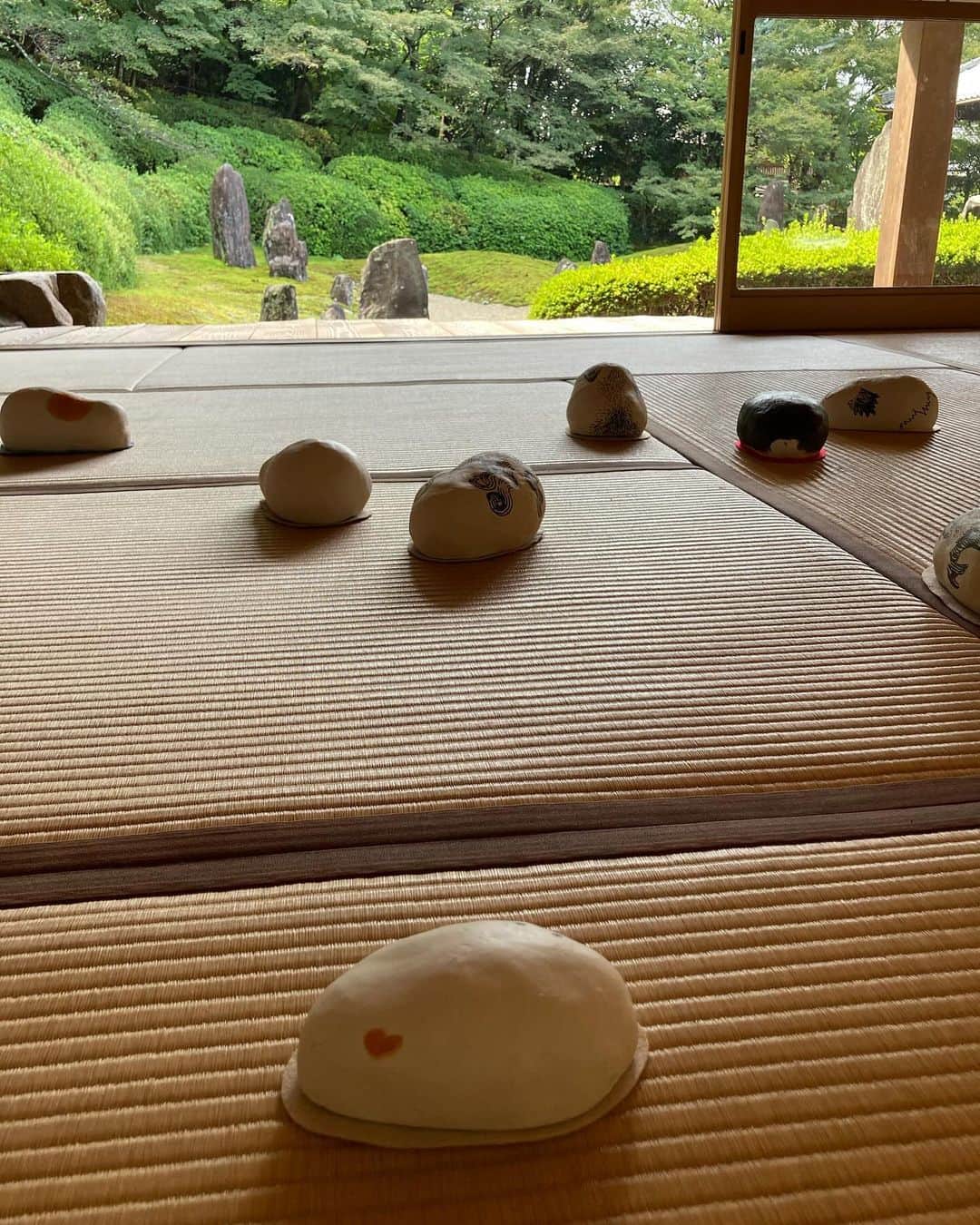 朝倉世界一のインスタグラム：「きょうも「あうんてん」やってます 拝観は日没ごろまでですよ🐶 #あうんてん」