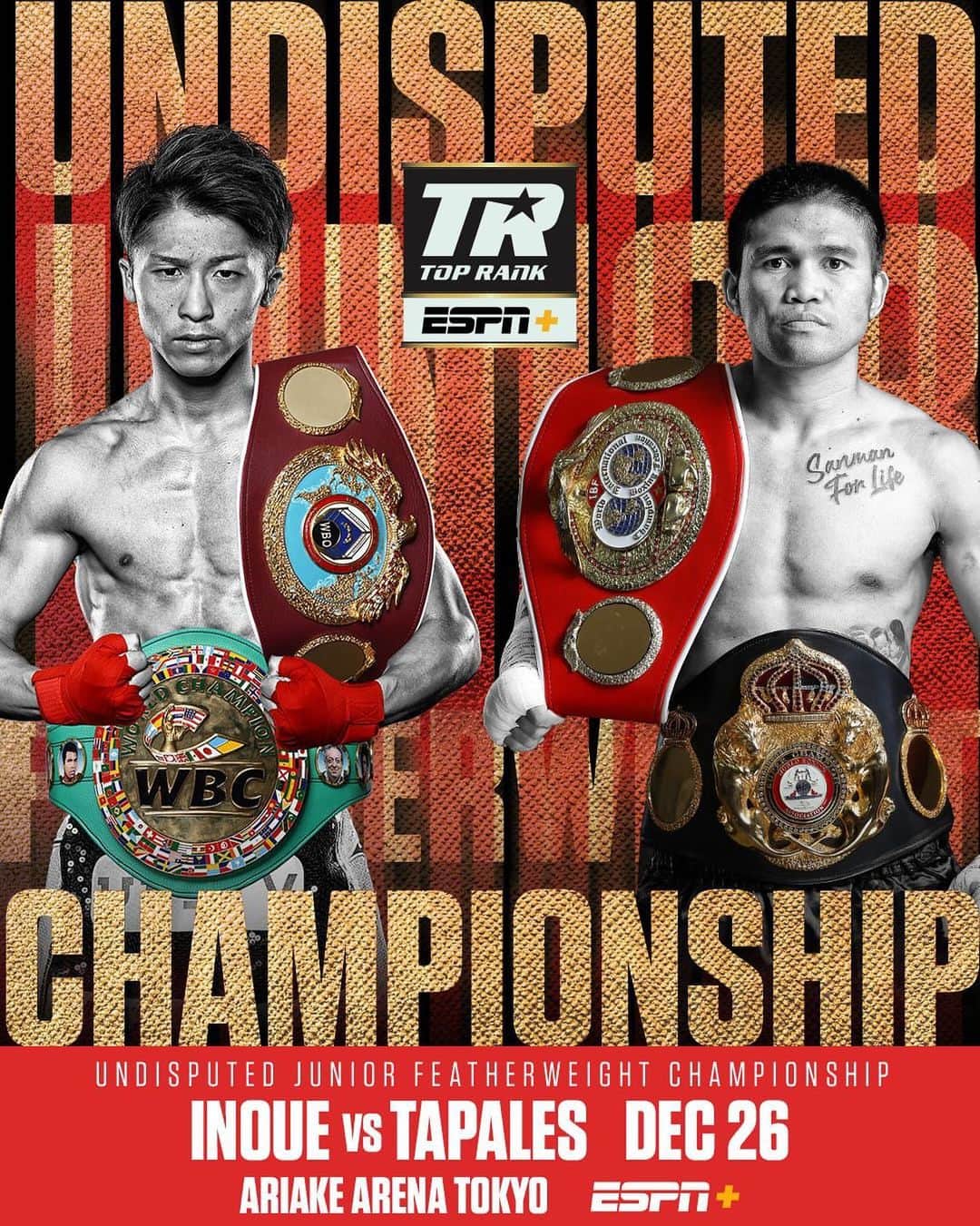 井上尚弥のインスタグラム：「#wbc #wbo #wba #ibf #championship」