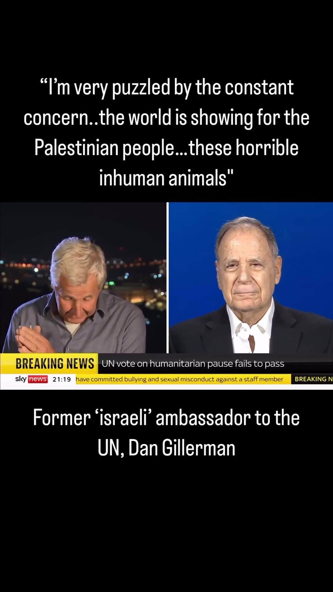 チェリーン・ダビスのインスタグラム：「Why on earth is the world allowing this type of hate speech?! Mainstream media must be dismantled. It has lost all credibility. It has lost its right to report. And this man should no longer be an ambassador to the @unitednations But you know what? Nothing will change because people can dehumanize us (it’s been happening for decades) and call for our genocide without drawing an ounce of concern but rather enthusiastic support.」