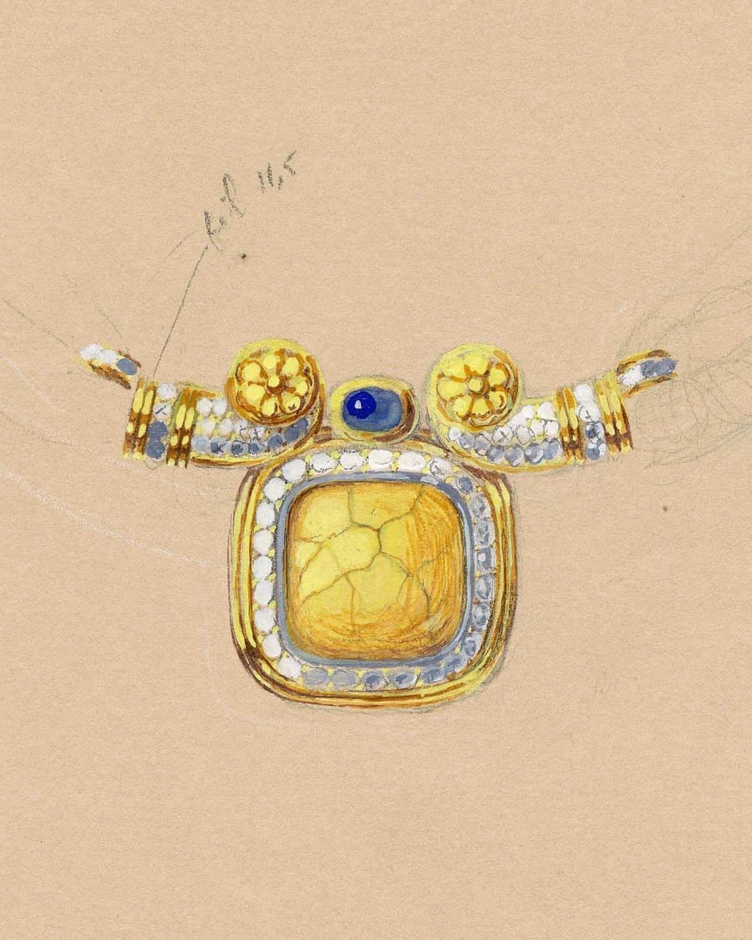 Chaumetさんのインスタグラム写真 - (ChaumetInstagram)「A Golden Age: 1965-1985  Rediscover Chaumet's Pierre d'Or collection. Launched in the 1980s, the collection revolutionised the classic codes of jewellery by replacing the usual center stone by a 24-carat gold cartouches. The collection also introduced personalisation through a chain that could be easily changed according to your mood.   Time travel awaits at #12Vendome, our historic address. Book your tickets now at chaumet.com.   #Chaumet #AGoldenAge #ChaumetExhibition」10月26日 17時18分 - chaumetofficial
