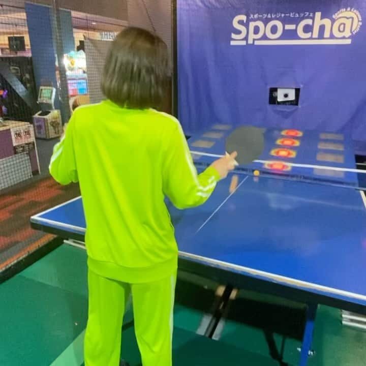 吉柳咲良のインスタグラム：「久々にスポッチャ行きたいなあ〜。^^  #卓球鬼下手🏓」